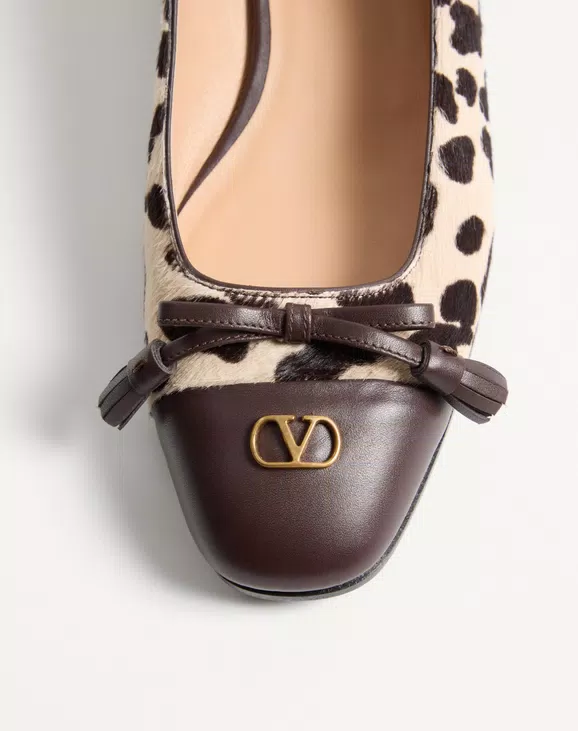 Valentino Valet Du Roi Ballerina In Pony-Effect Calfskin 25Mm - Image 3